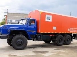 Автомобиль для перевозки взрывчатых веществ Урал 4320-60Е5, задние распашные двери, 6х6, 228 л.с....