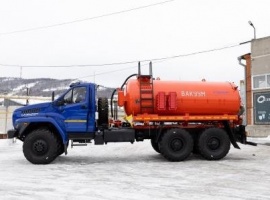 Автоцистерна вакуумная, 10 м3, насос КО-505, ревизионный люк, подогрев сливного крана, 6х6, 273 л...